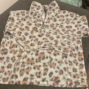 SO cheetah print sherpa